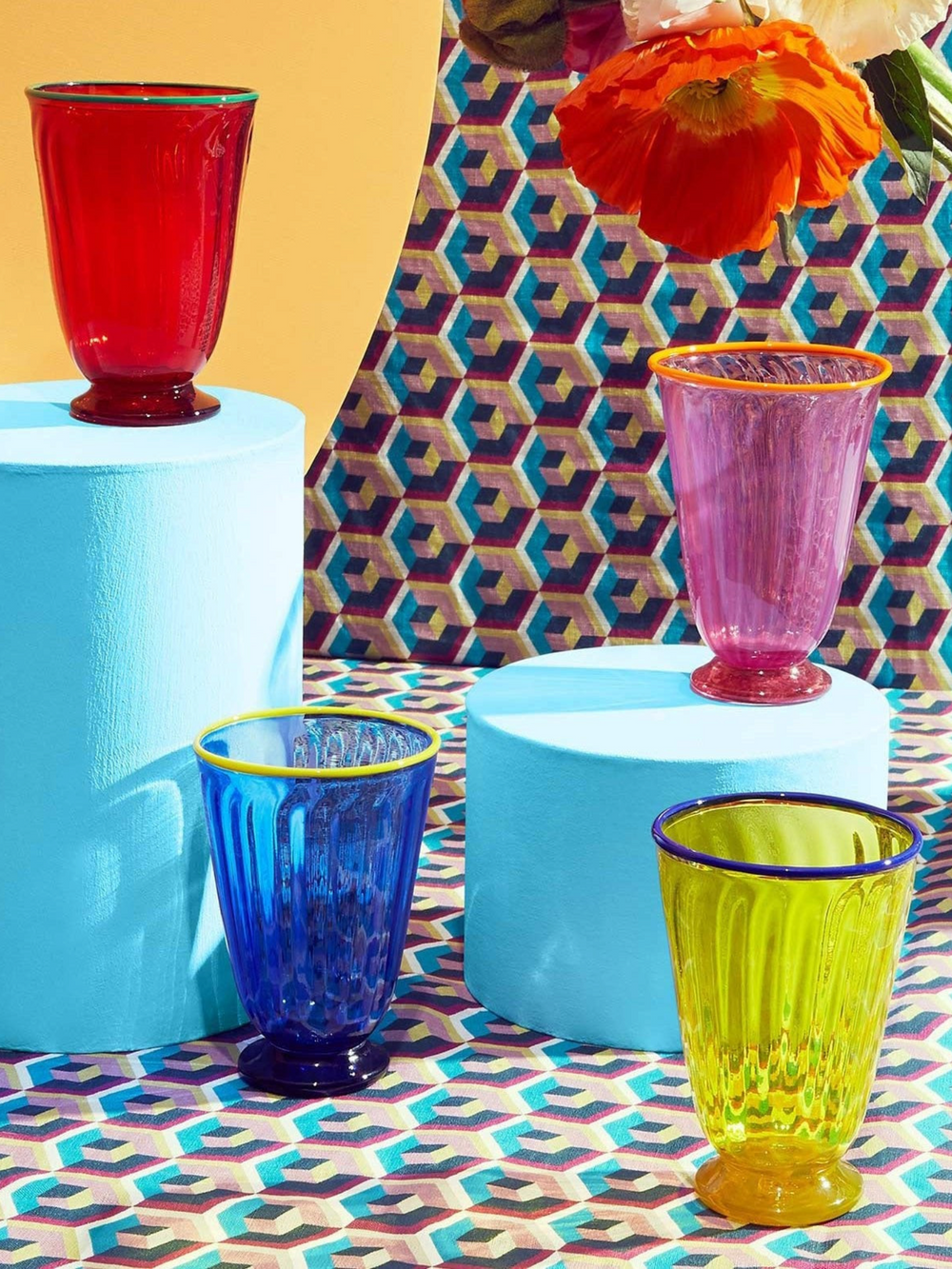 Rainbow Glasses (Set of 4) - La Double J Home - Ileana Makri