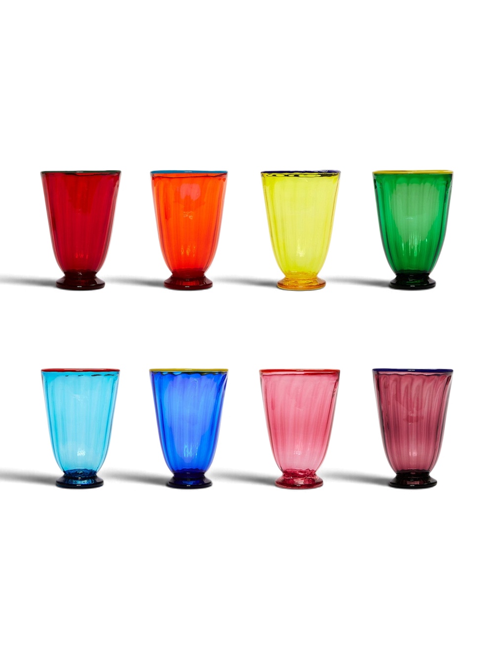 Rainbow Glasses (Set of 8) - La Double J Home - Ileana Makri