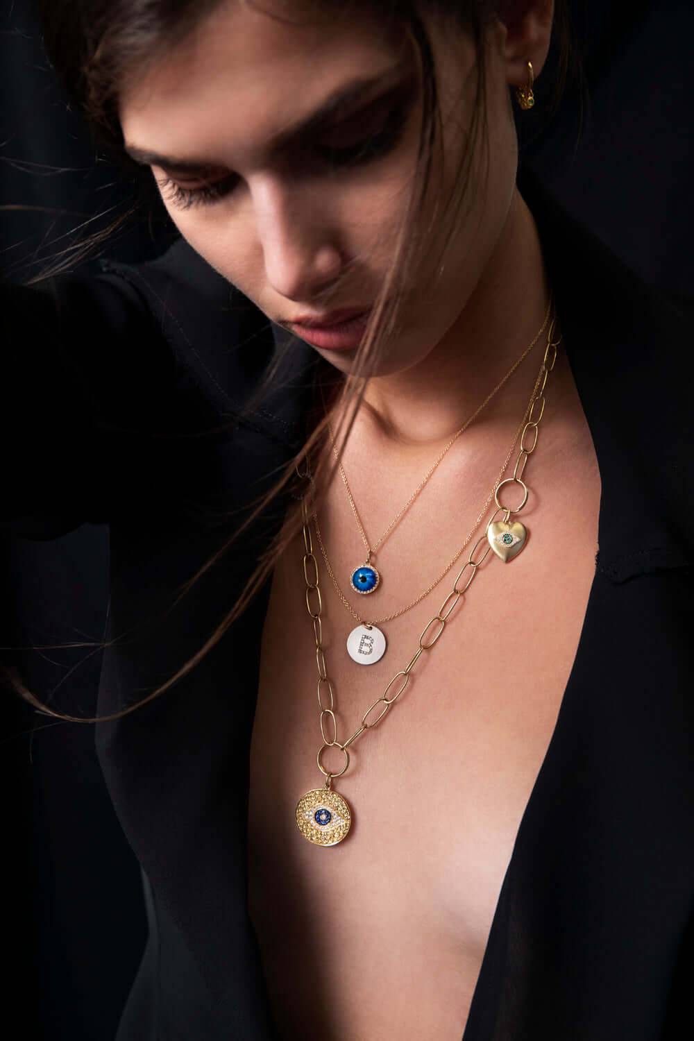 Rainbow Letter Pendant T - Rbw - TITANIUM - Ileana Makri