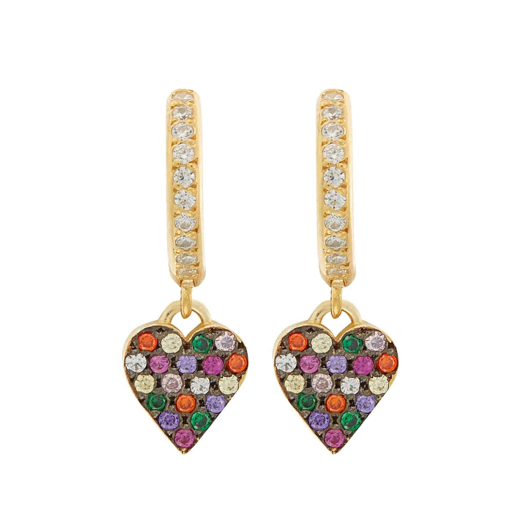 Rainbow Love Midi Hoops - Eye M Hearts - Ileana Makri