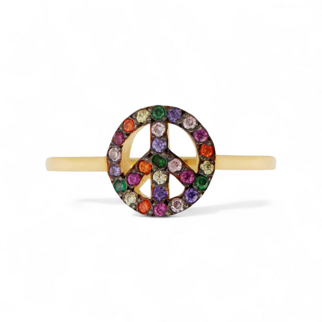 Rainbow Peace Ring