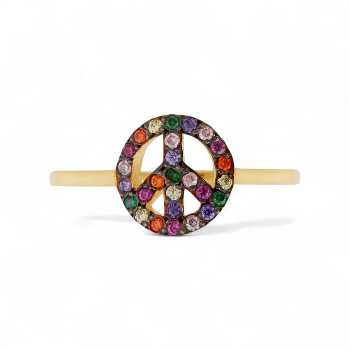 Rainbow Peace Ring