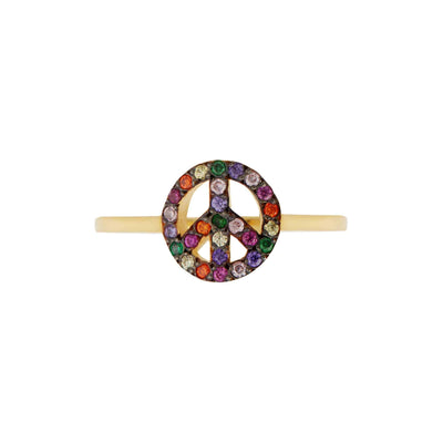 Rainbow Peace Ring - Eye M Hearts - Ileana Makri store