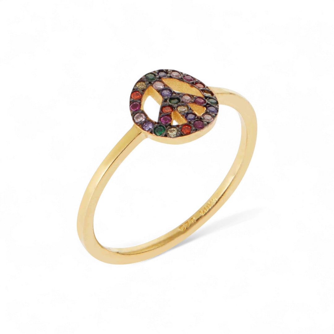 Rainbow Peace Ring - Eye M Hearts - Ileana Makri