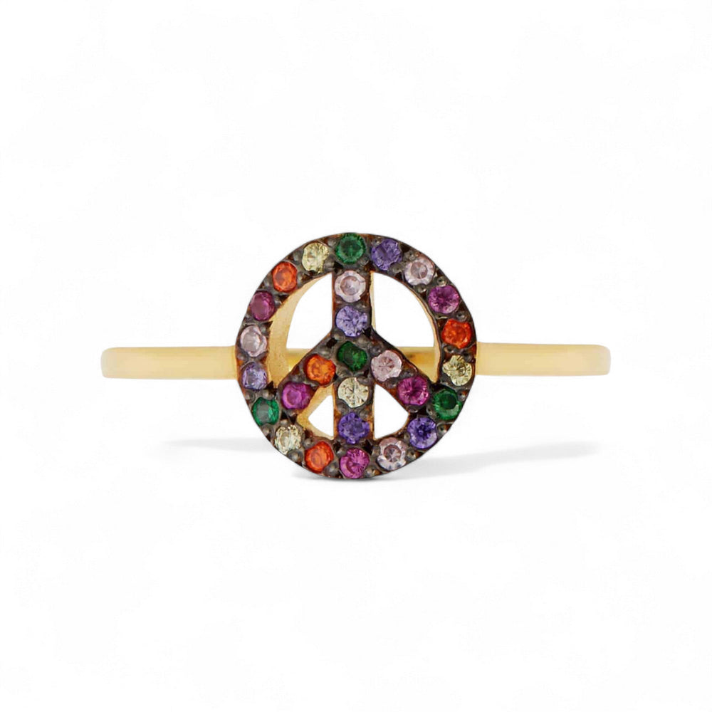 Rainbow Peace Ring - Eye M Hearts - Ileana Makri