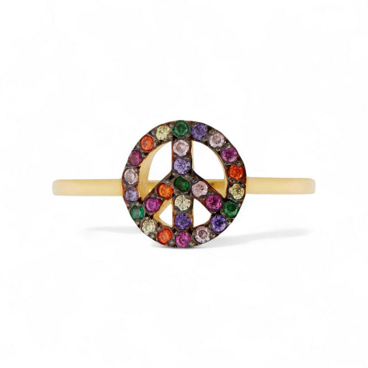 Rainbow Peace Ring - Eye M Hearts - Ileana Makri