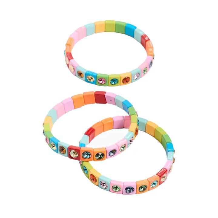 Jeweled Dot Dot Dot Bracelet (Set of 3) - Ileana Makri