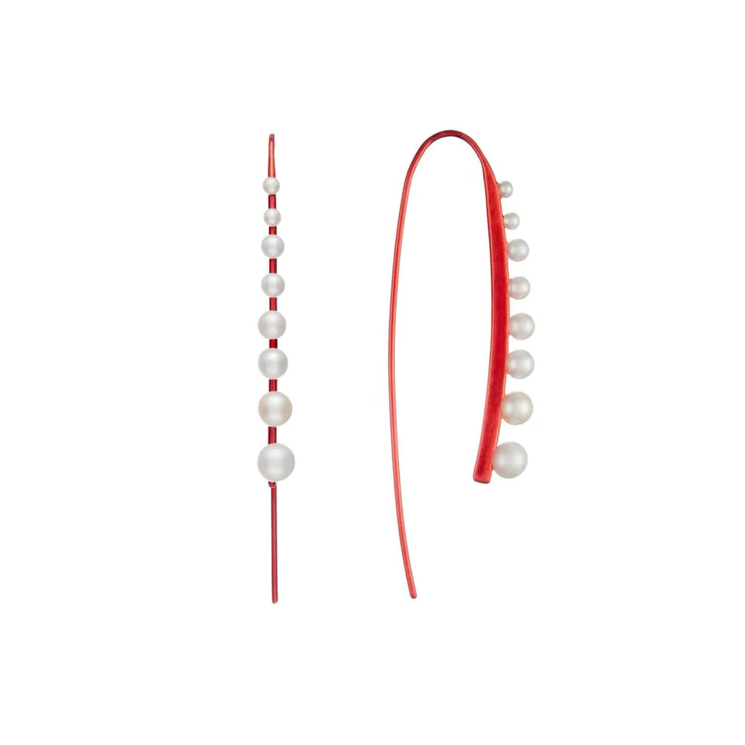 Red Meteorfall Earrings - Sophia Kokosalaki - Ileana Makri