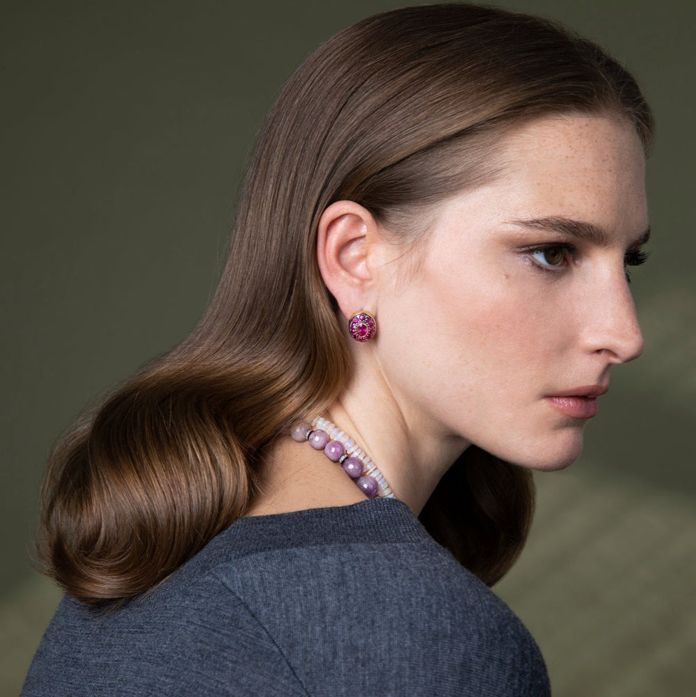 Repose Ruby Earrings - Classic - Ileana Makri