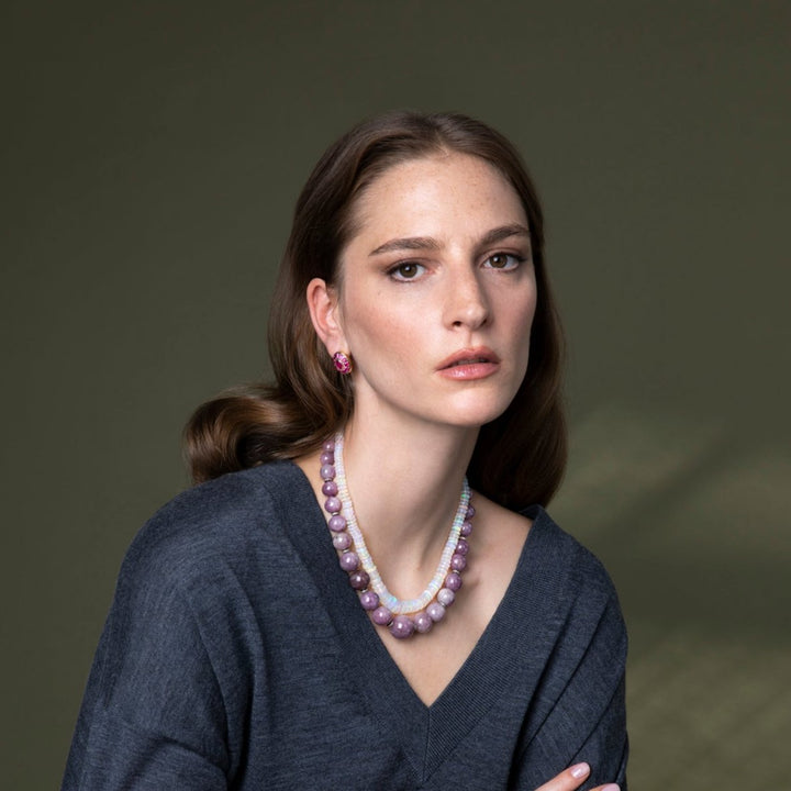 Repose Ruby Earrings - Classic - Ileana Makri