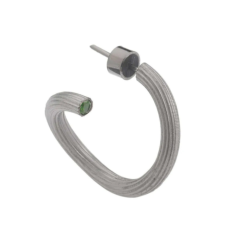 Ribbed Pipe Twist Hoops - Eye M Minimal - Ileana Makri store