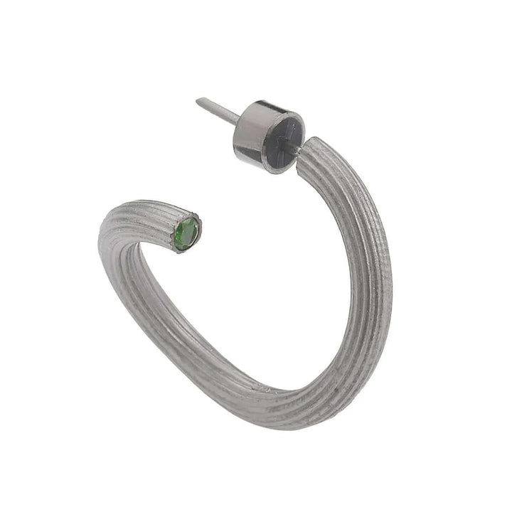 Ribbed Pipe Twist Hoops - Eye M Minimal - Ileana Makri store