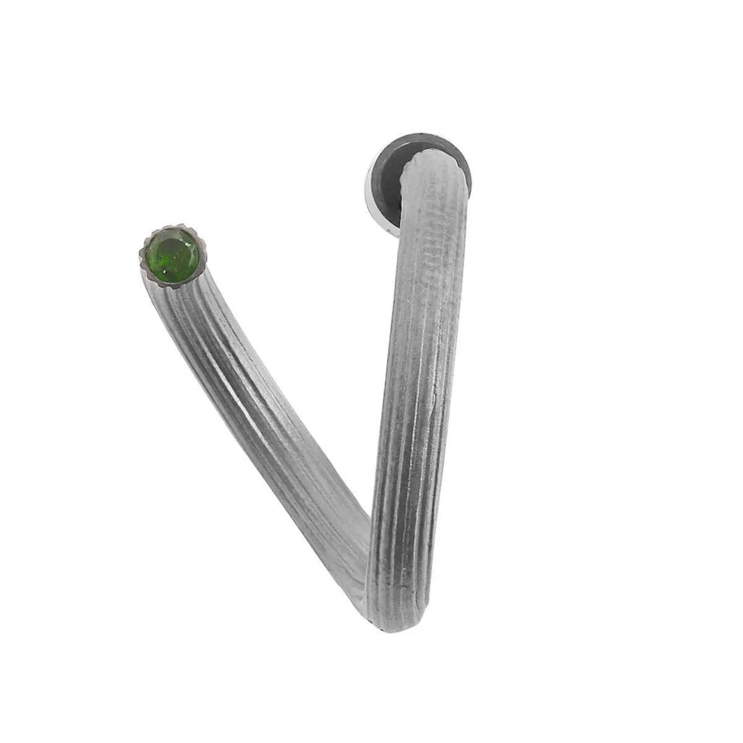 Ribbed Pipe Twist Hoops - Eye M Minimal - Ileana Makri store