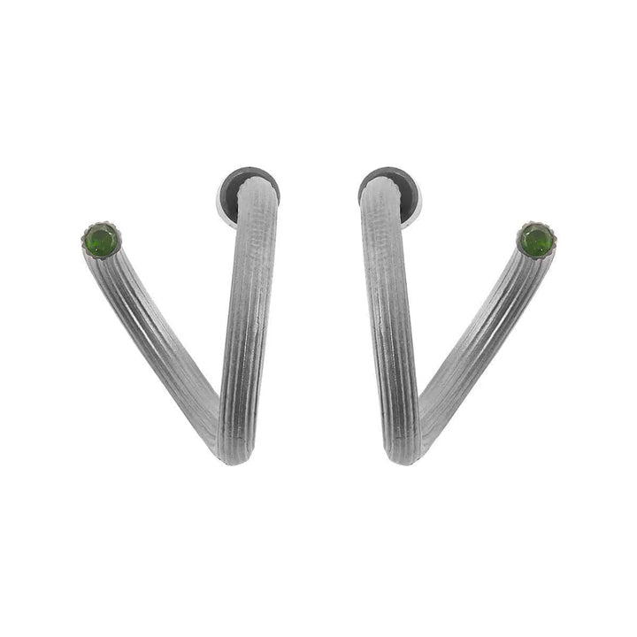 Ribbed Pipe Twist Hoops - Eye M Minimal - Ileana Makri