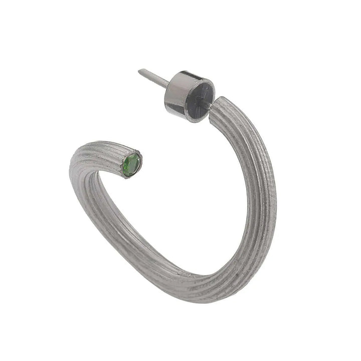 Ribbed Pipe Twist Hoops - Eye M Minimal - Ileana Makri