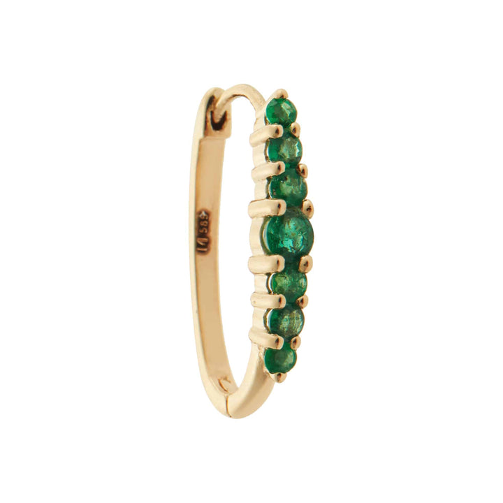 Ripple Large Emerald Hoops - Rivulet - Ileana Makri