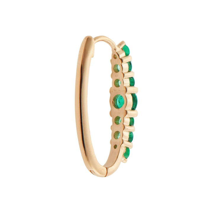 Ripple Large Emerald Hoops - Rivulet - Ileana Makri
