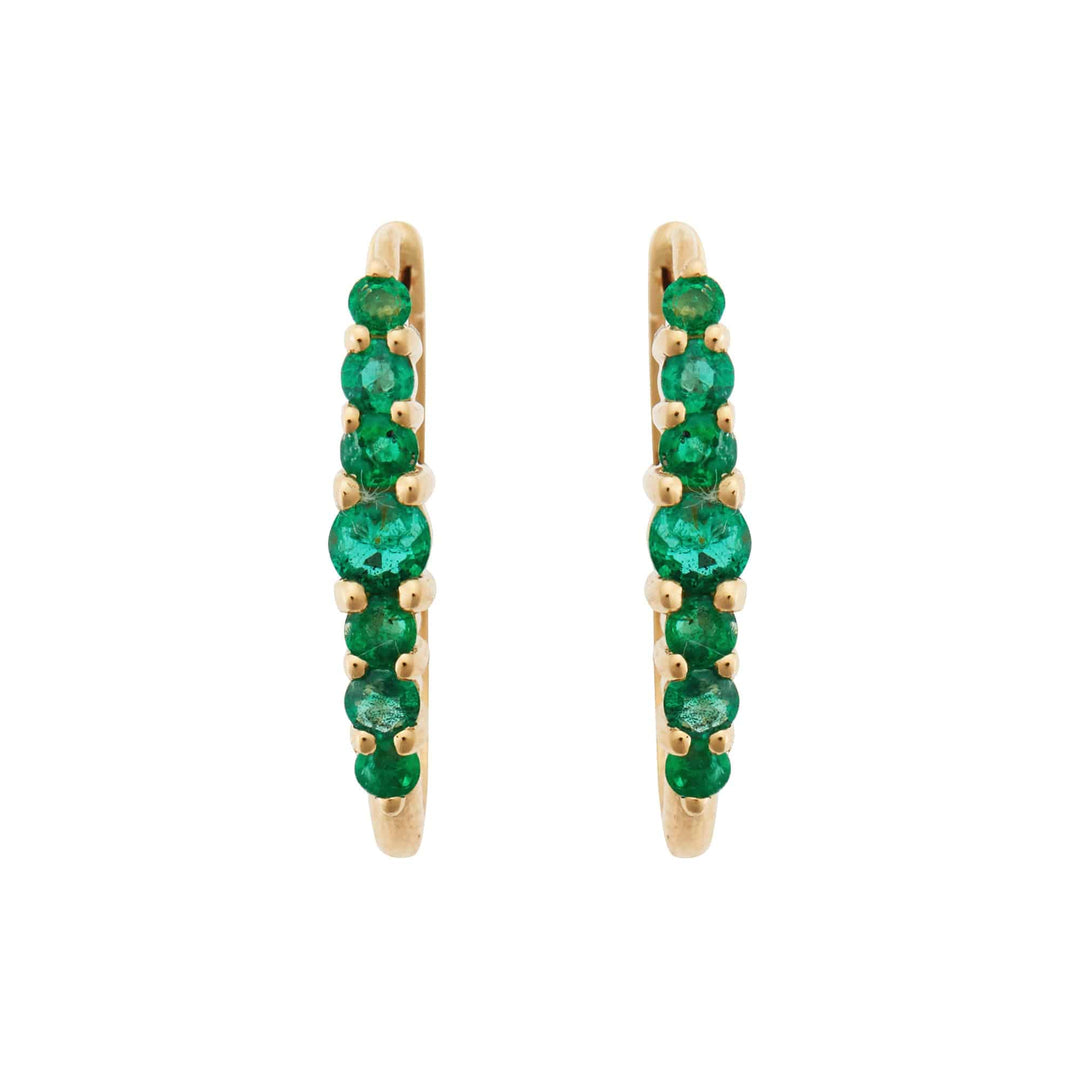Ripple Large Emerald Hoops - Rivulet - Ileana Makri