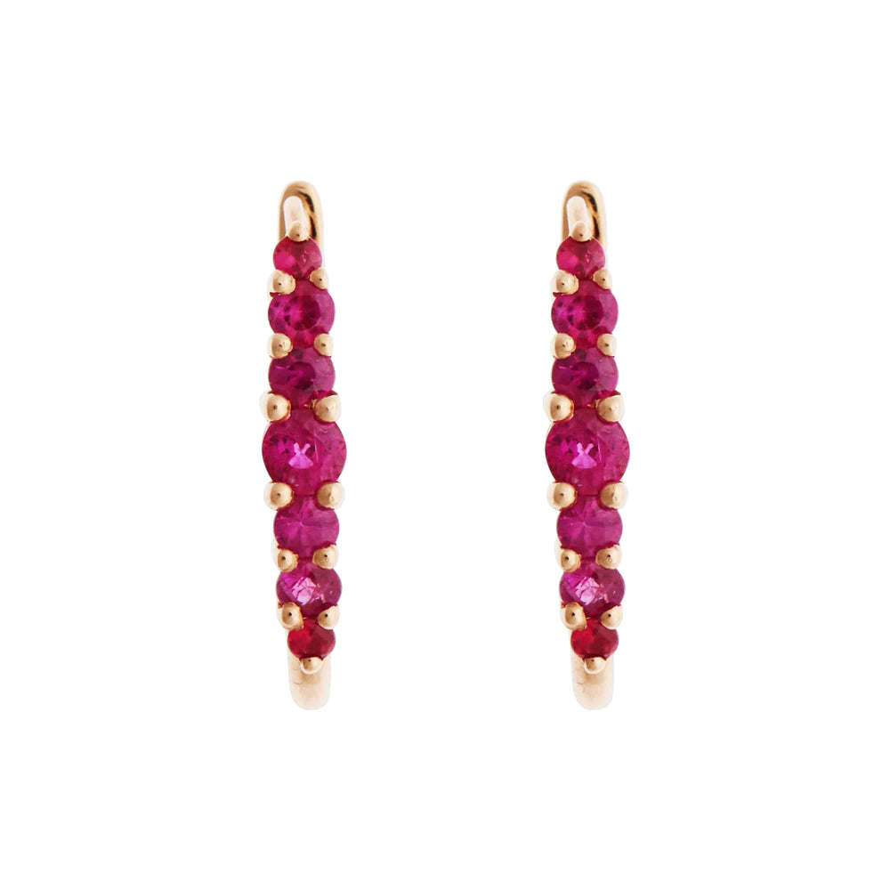 Ripple Large Ruby Hoops - Rivulet - Ileana Makri