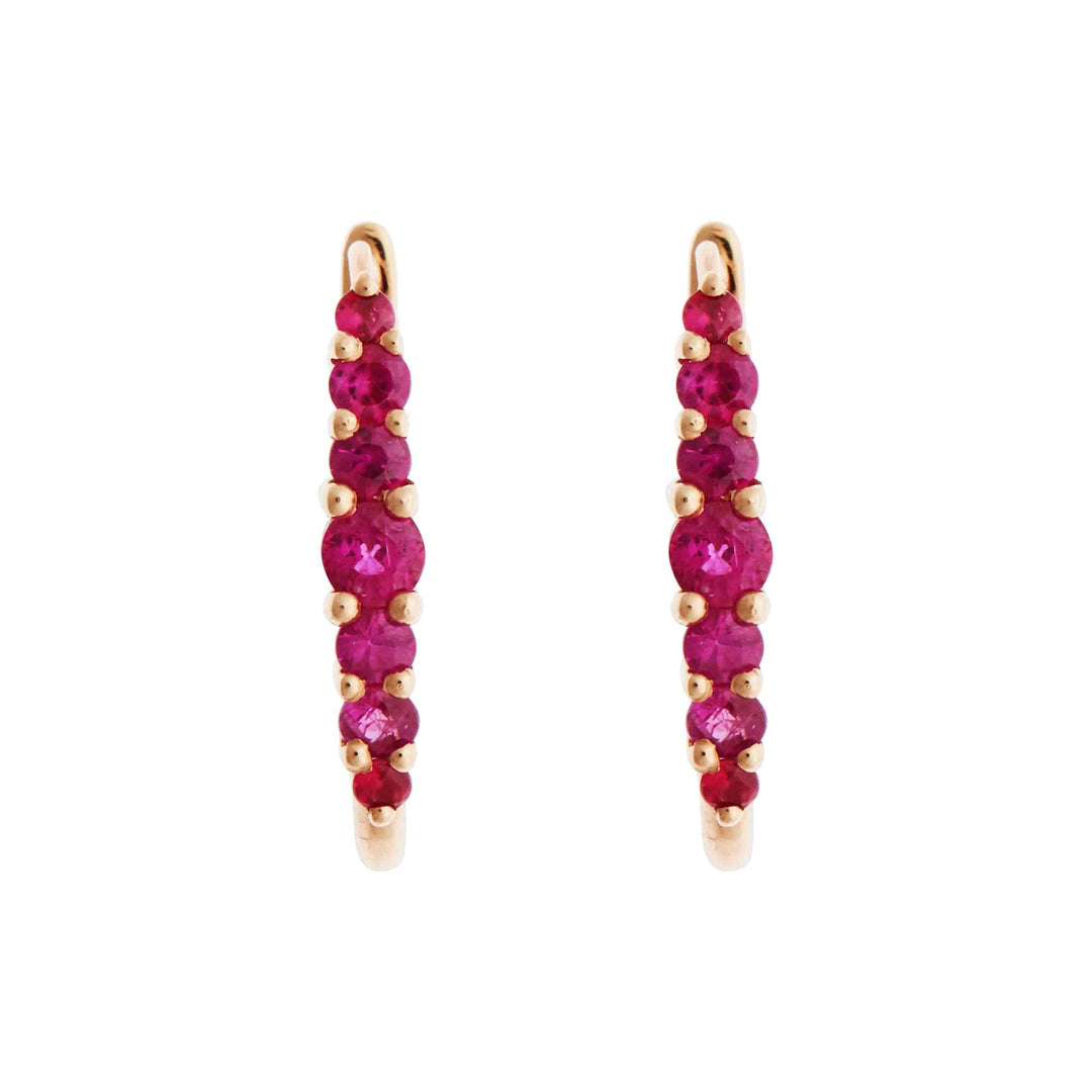 Ripple Large Ruby Hoops - Rivulet - Ileana Makri