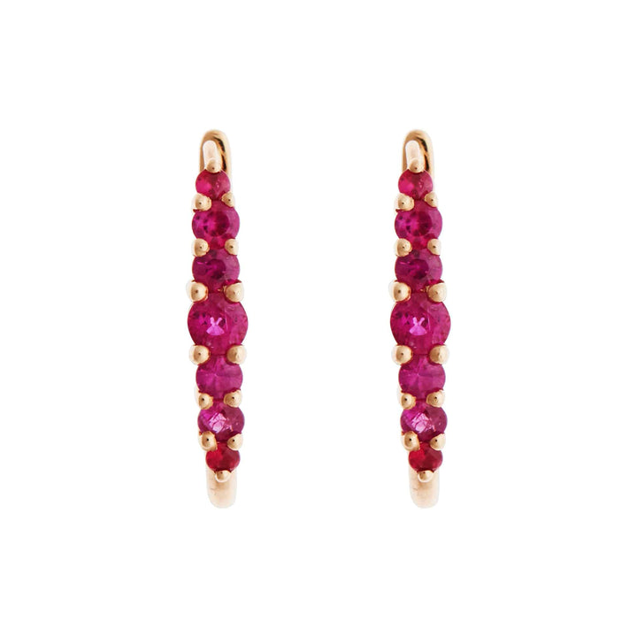 Ripple Large Ruby Hoops - Rivulet - Ileana Makri