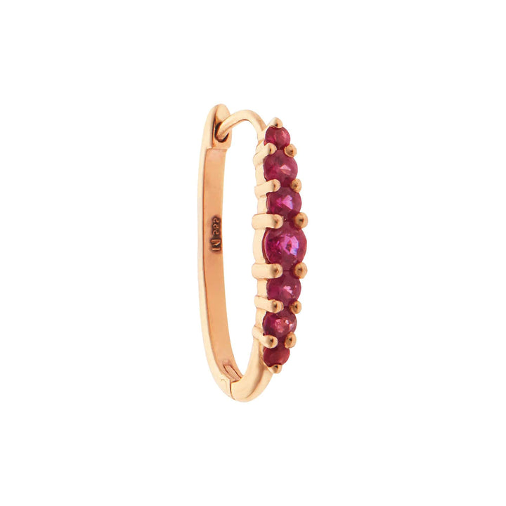 Ripple Large Ruby Hoops - Rivulet - Ileana Makri