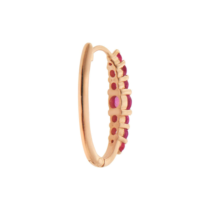Ripple Large Ruby Hoops - Rivulet - Ileana Makri