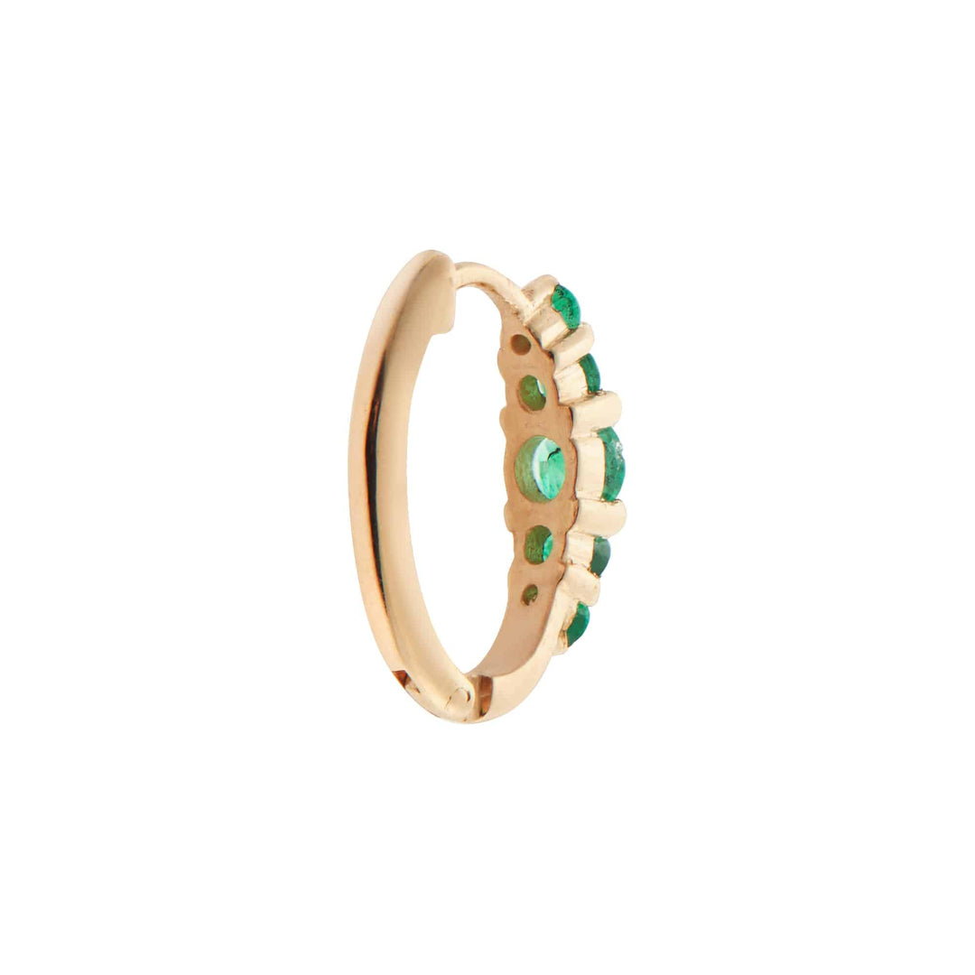 Ripple Medium Emerald Hoops - Rivulet - Ileana Makri