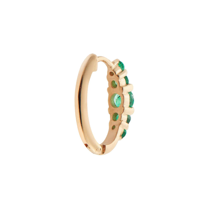 Ripple Medium Emerald Hoops - Rivulet - Ileana Makri