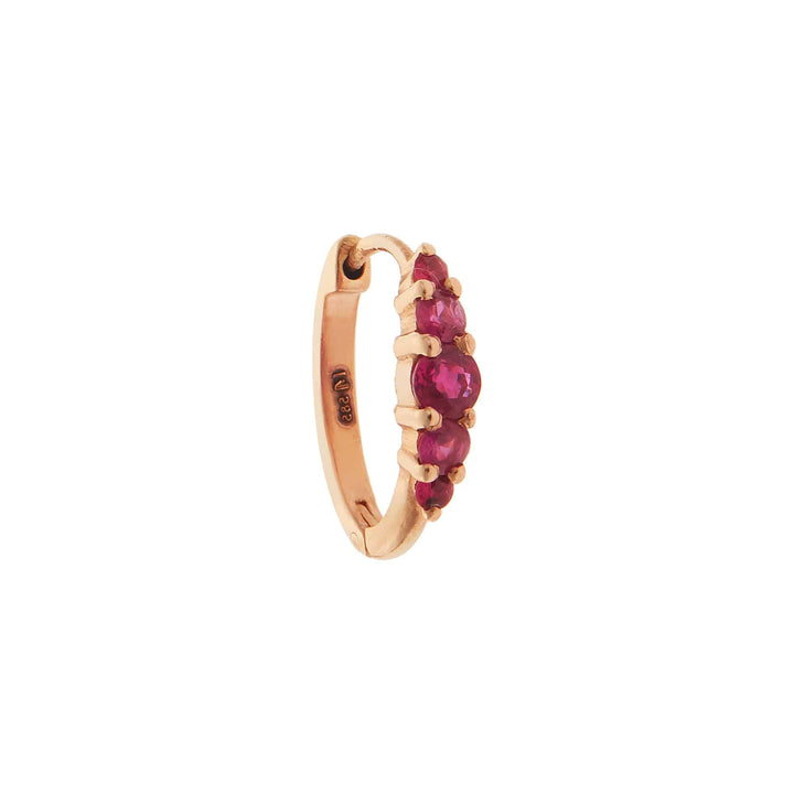 Ripple Medium Ruby Hoops - Rivulet - Ileana Makri