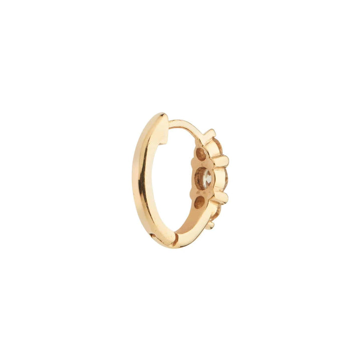 Ripple Small Champagne Diamond Hoops - Rivulet - Ileana Makri