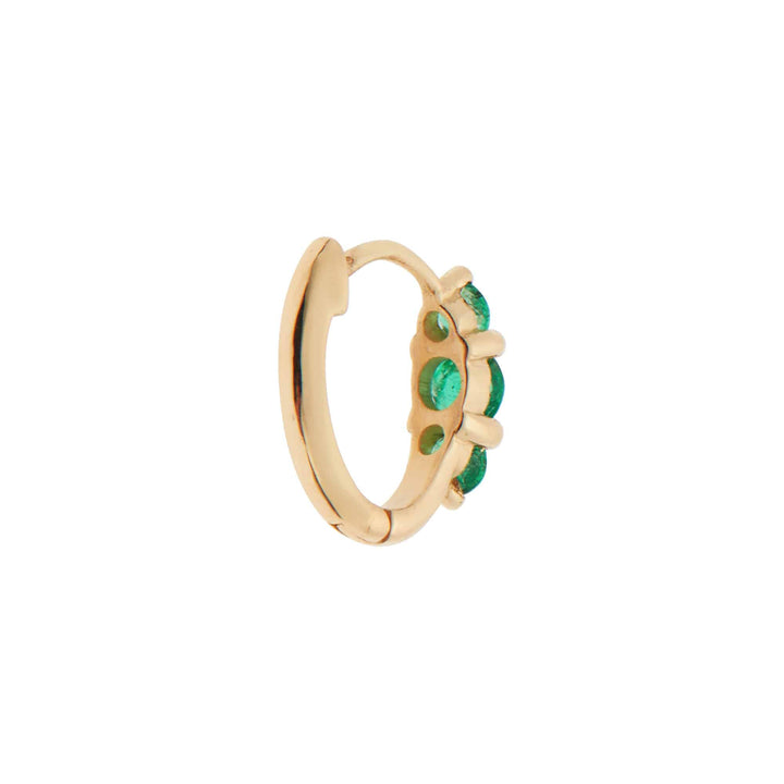 Ripple Small Emerald Hoops - Rivulet - Ileana Makri