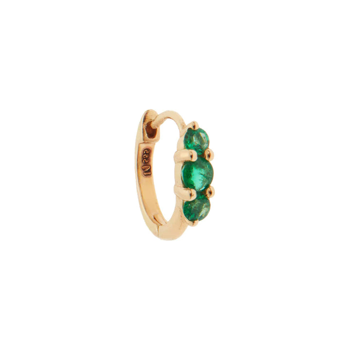 Ripple Small Emerald Hoops - Rivulet - Ileana Makri