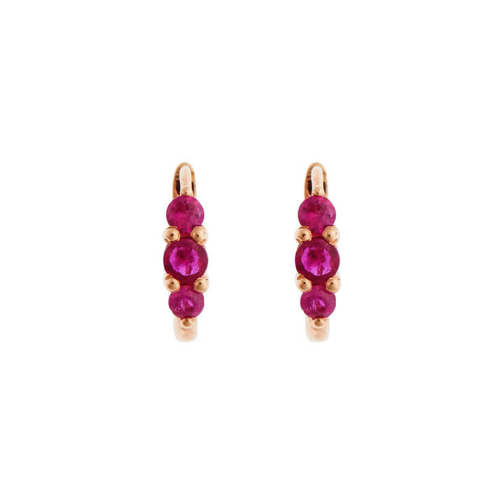 Ripple Small Ruby Hoops - Rivulet - Ileana Makri