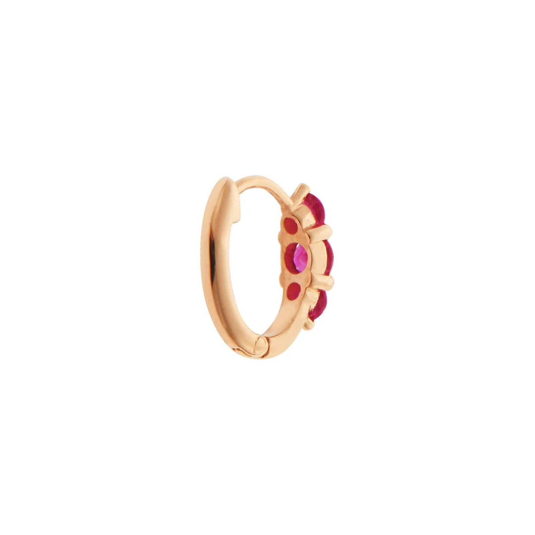 Ripple Small Ruby Hoops - Rivulet - Ileana Makri