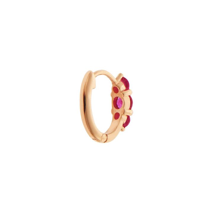 Ripple Small Ruby Hoops - Rivulet - Ileana Makri