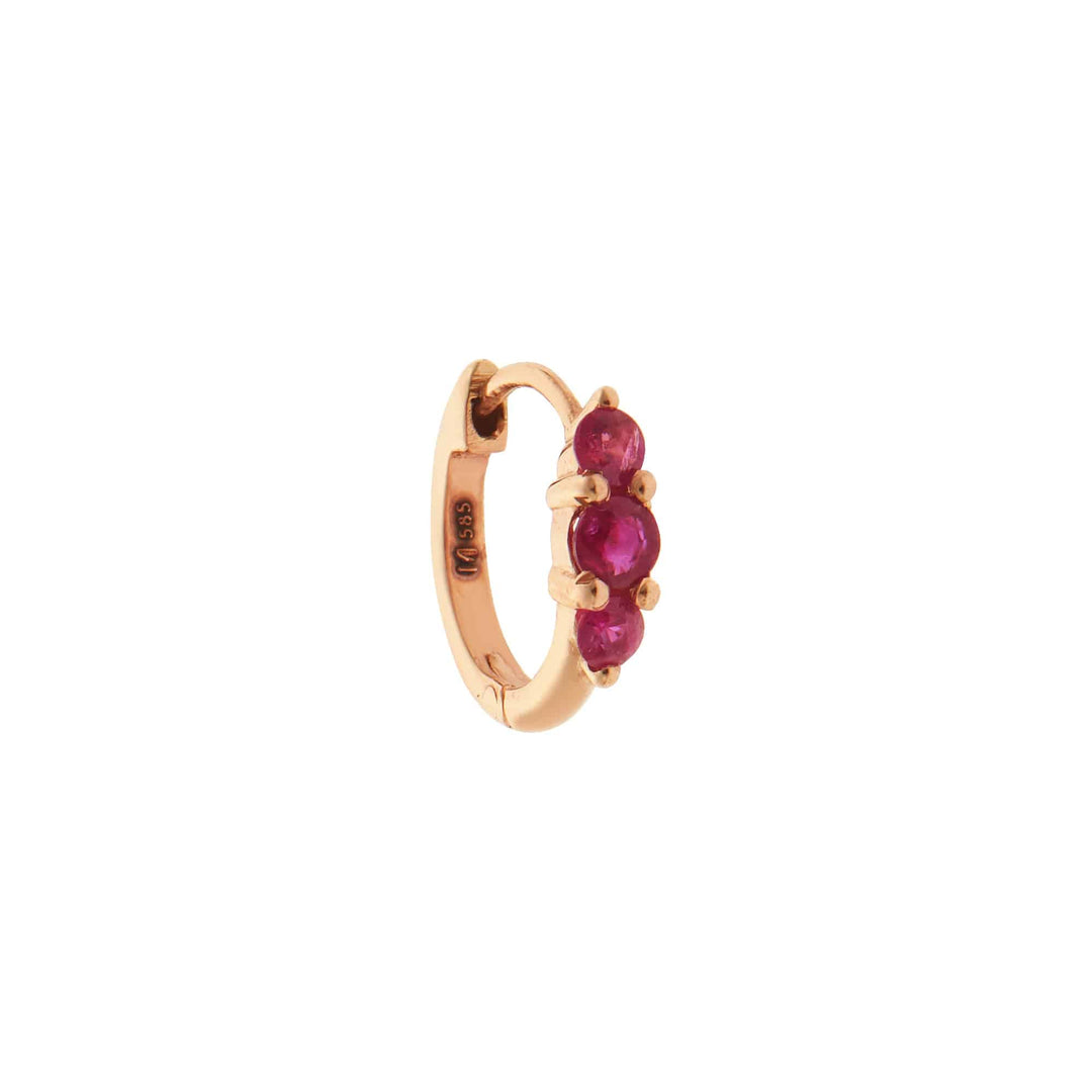 Ripple Small Ruby Hoops - Rivulet - Ileana Makri
