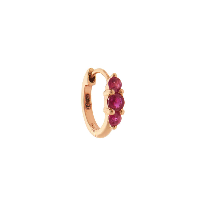 Ripple Small Ruby Hoops - Rivulet - Ileana Makri