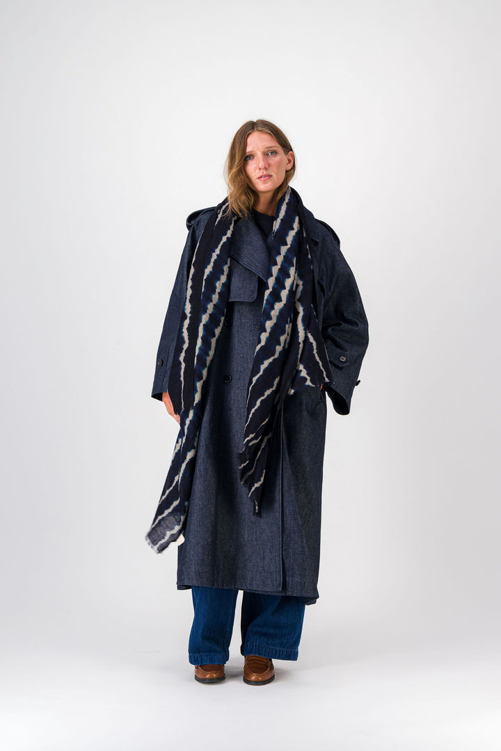 Rive Blue Cashmere Shawl