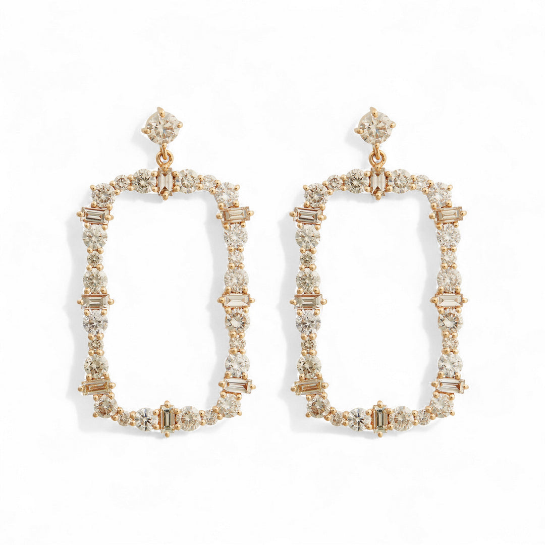 Rivulet Flow Champagne Diamond Earrings - Rivulet - Ileana Makri