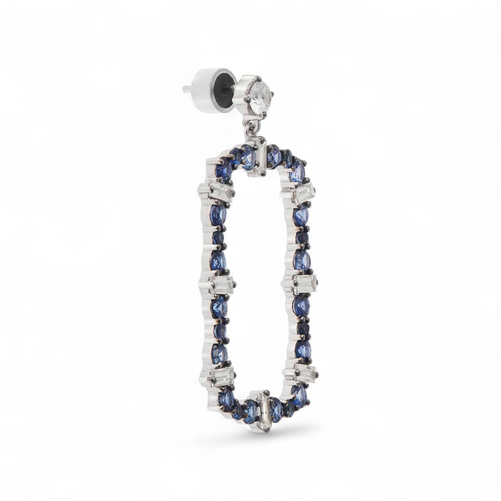 Rivulet Flow Bleu Blanc Earrings