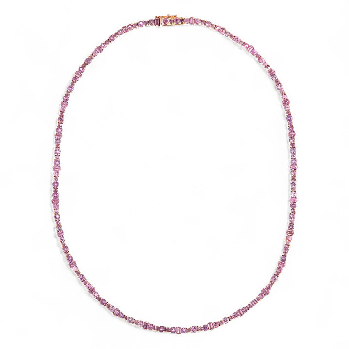 Rivulet Pink Sapphire Necklace