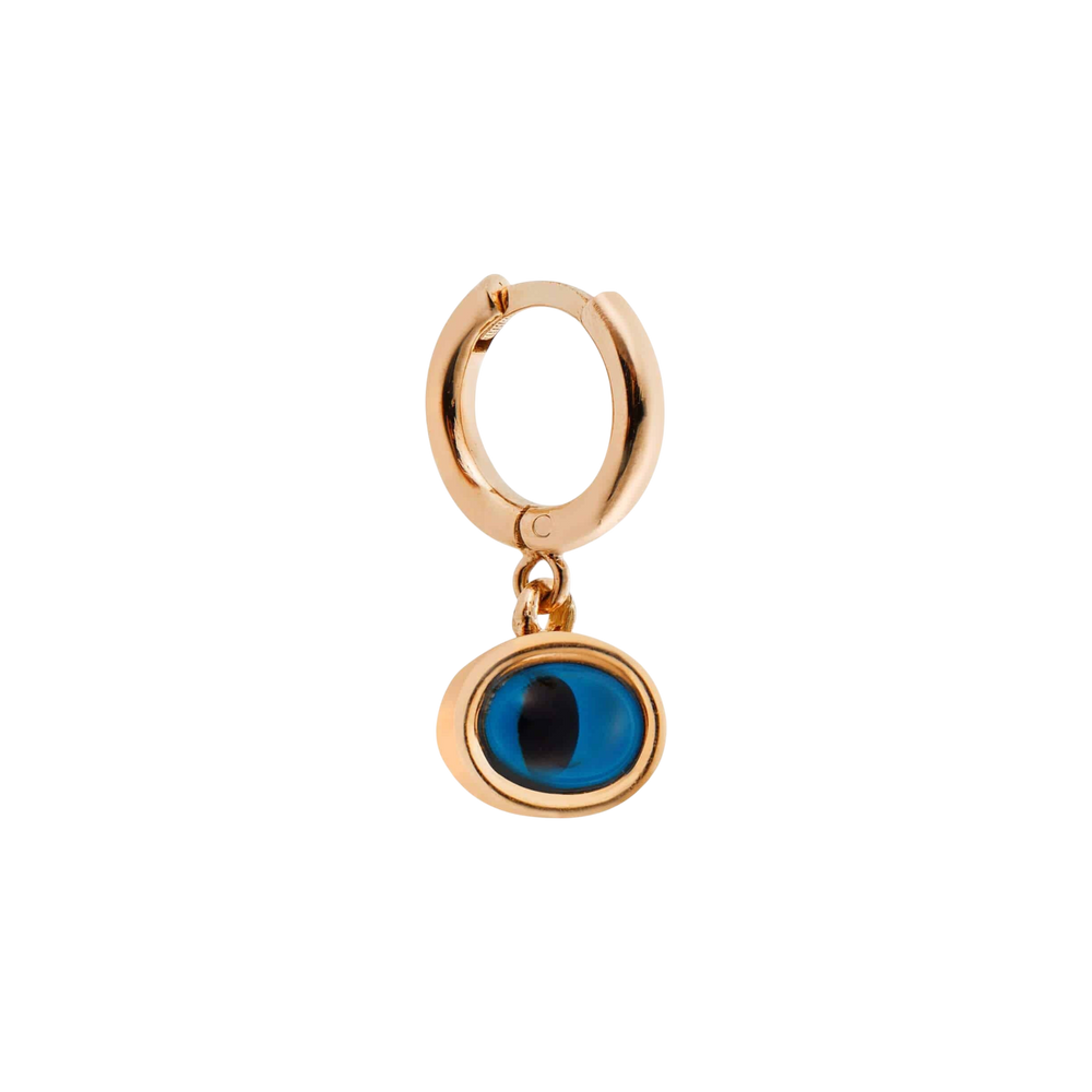 Rose Mini Oval Eye Hoops - EVIL EYE - Ileana Makri