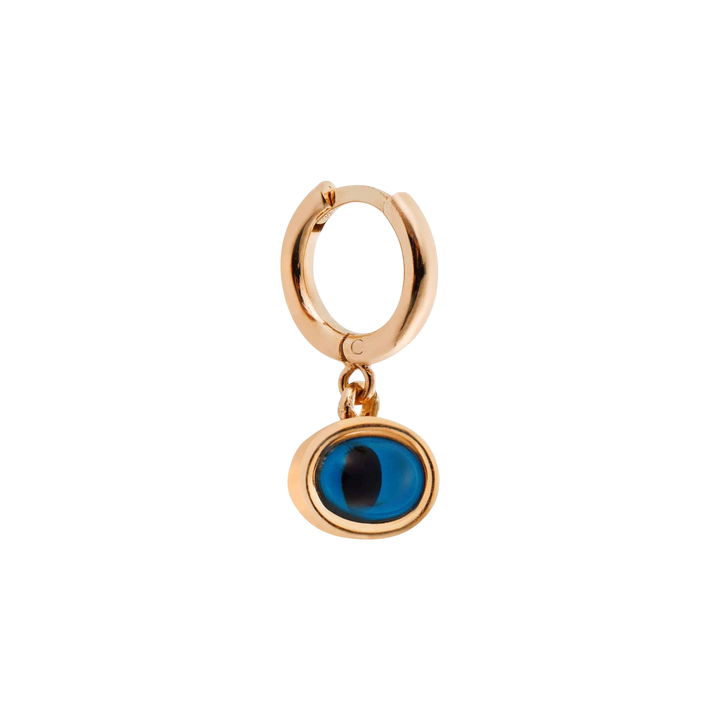 Rose Mini Oval Eye Hoops - EVIL EYE - Ileana Makri