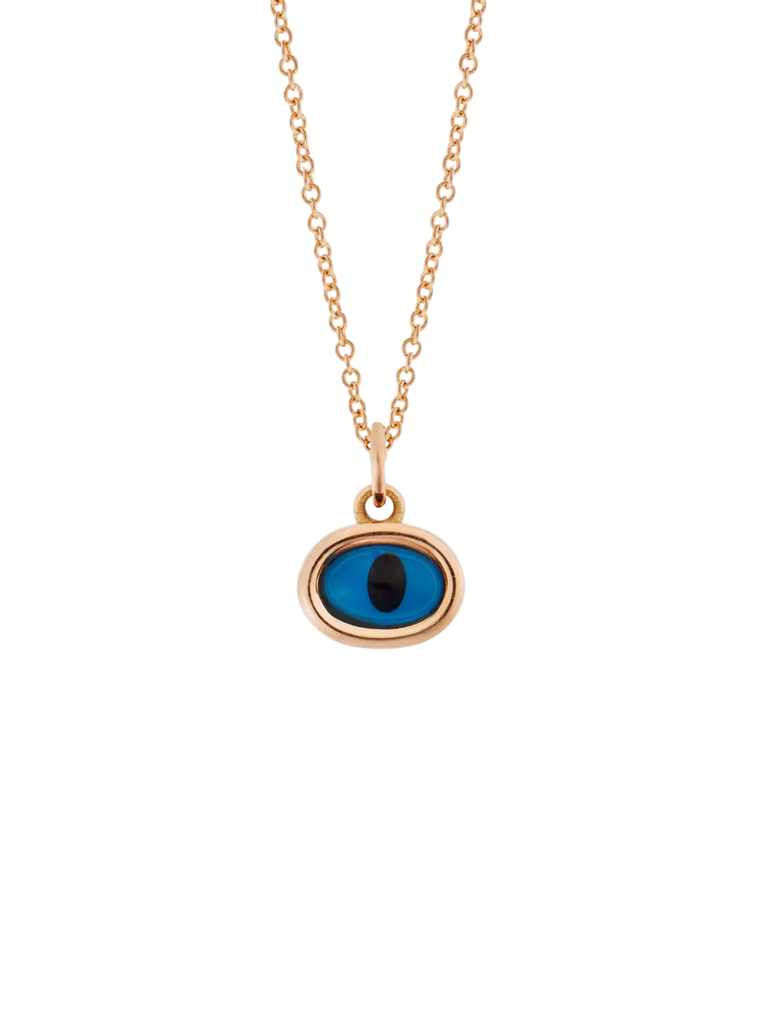 Rose Mini Oval Eye Pendant - EVIL EYE - Ileana Makri