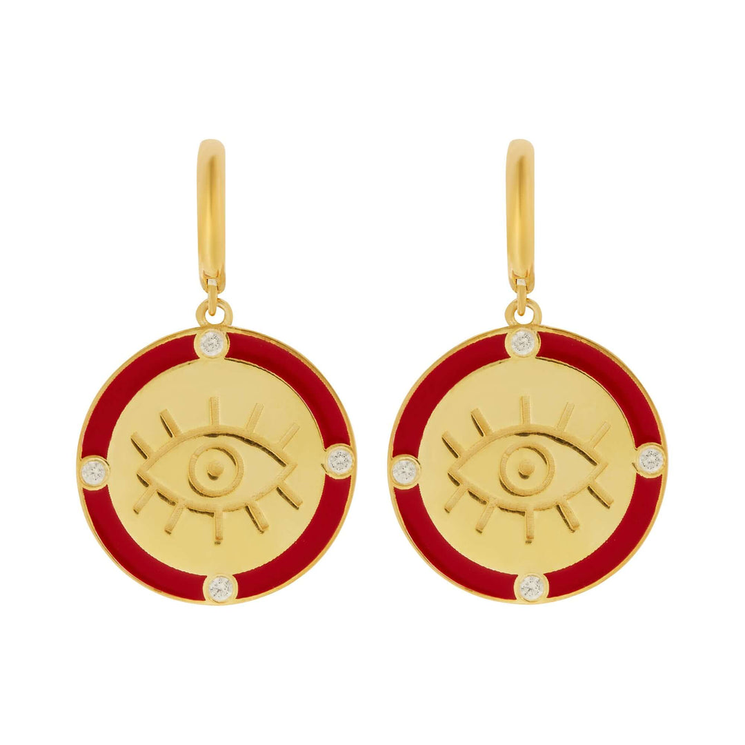 Rouge Lucky Eye Earrings - Emily in Paris - Ileana Makri store