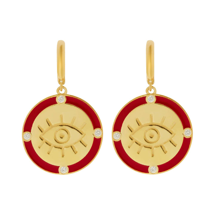 Rouge Lucky Eye Earrings - Emily in Paris - Ileana Makri