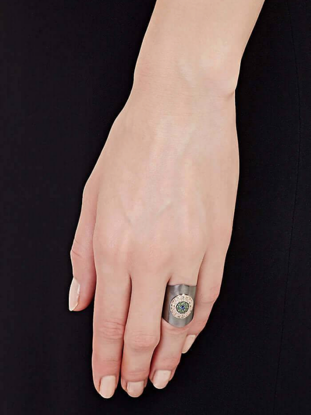 Round Eye Shield Ring Slv - EYE LOVE - Ileana Makri