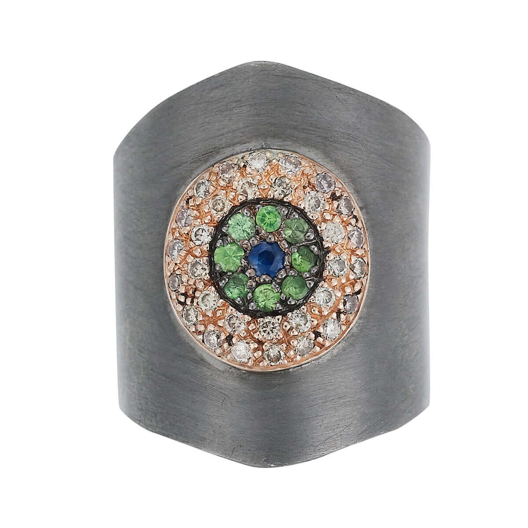 Round Eye Shield Ring Slv - EYE LOVE - Ileana Makri