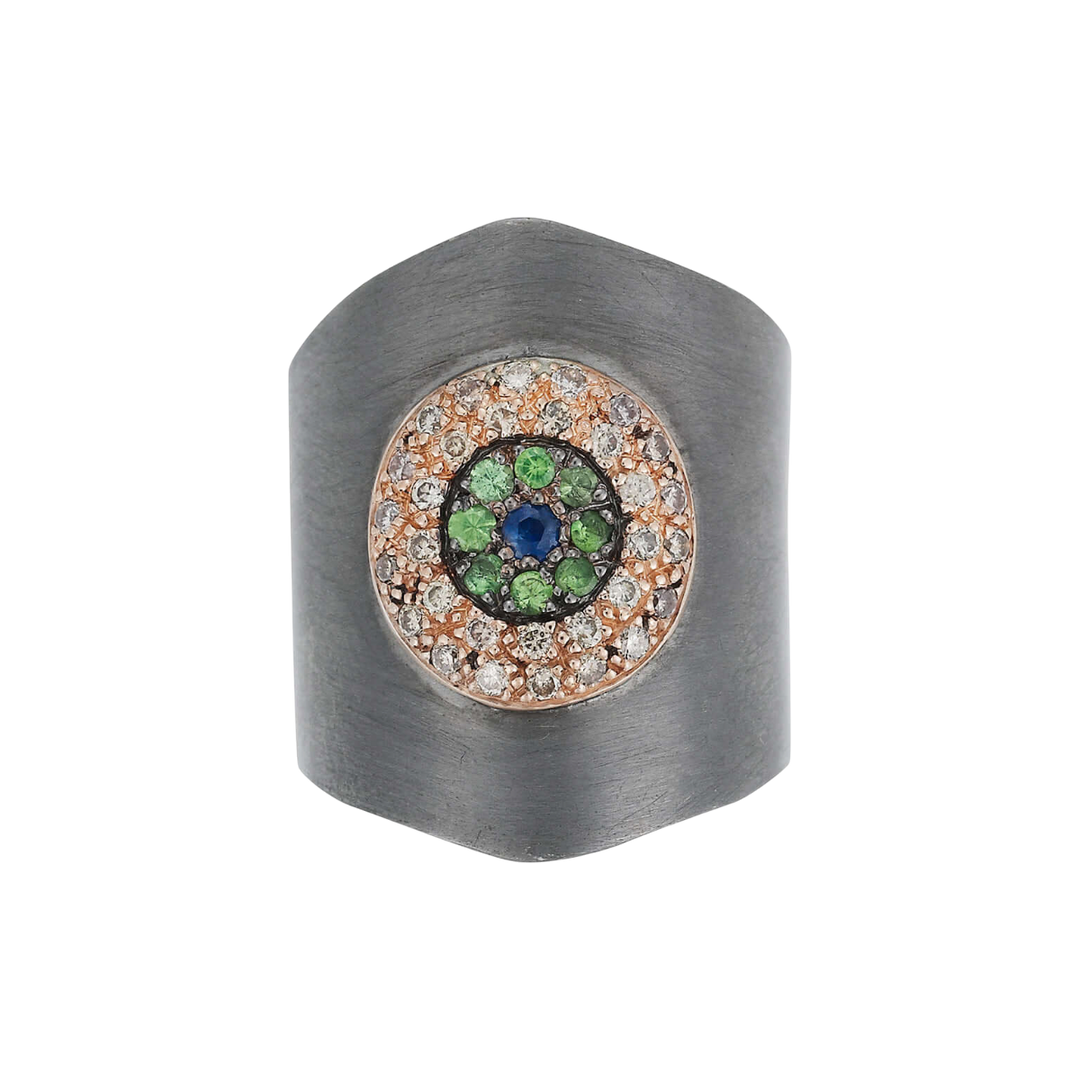 Round Eye Shield Ring Slv - EYE LOVE - Ileana Makri